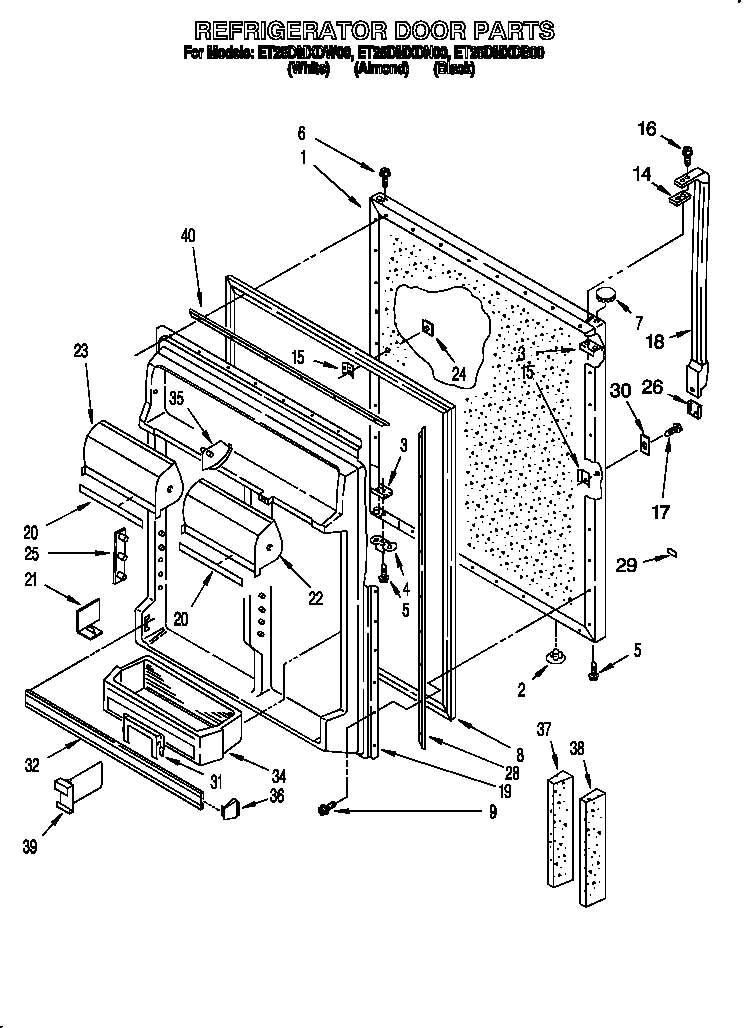 Refrigerator door