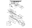 KitchenAid KTRS25QDBL00 motor and ice container diagram