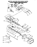 Motor and ice container