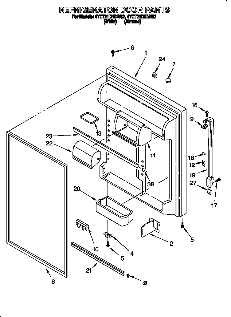 Refrigerator door