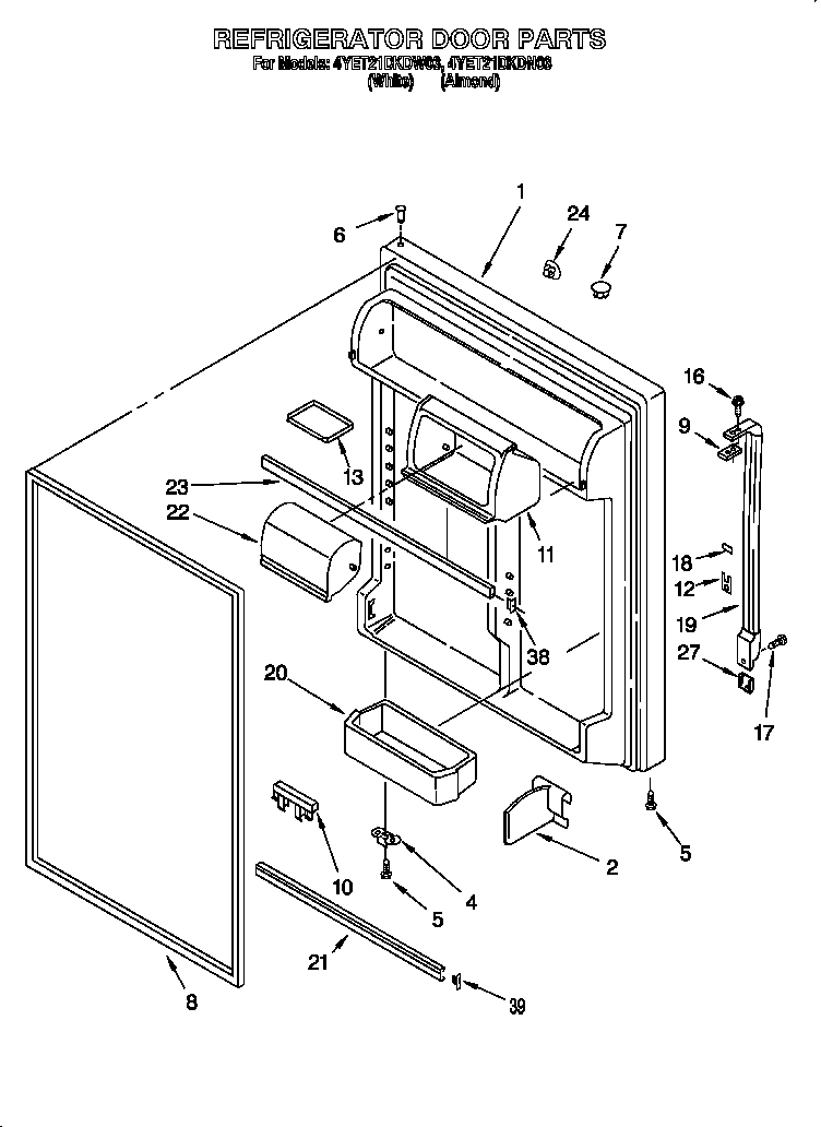 Refrigerator door