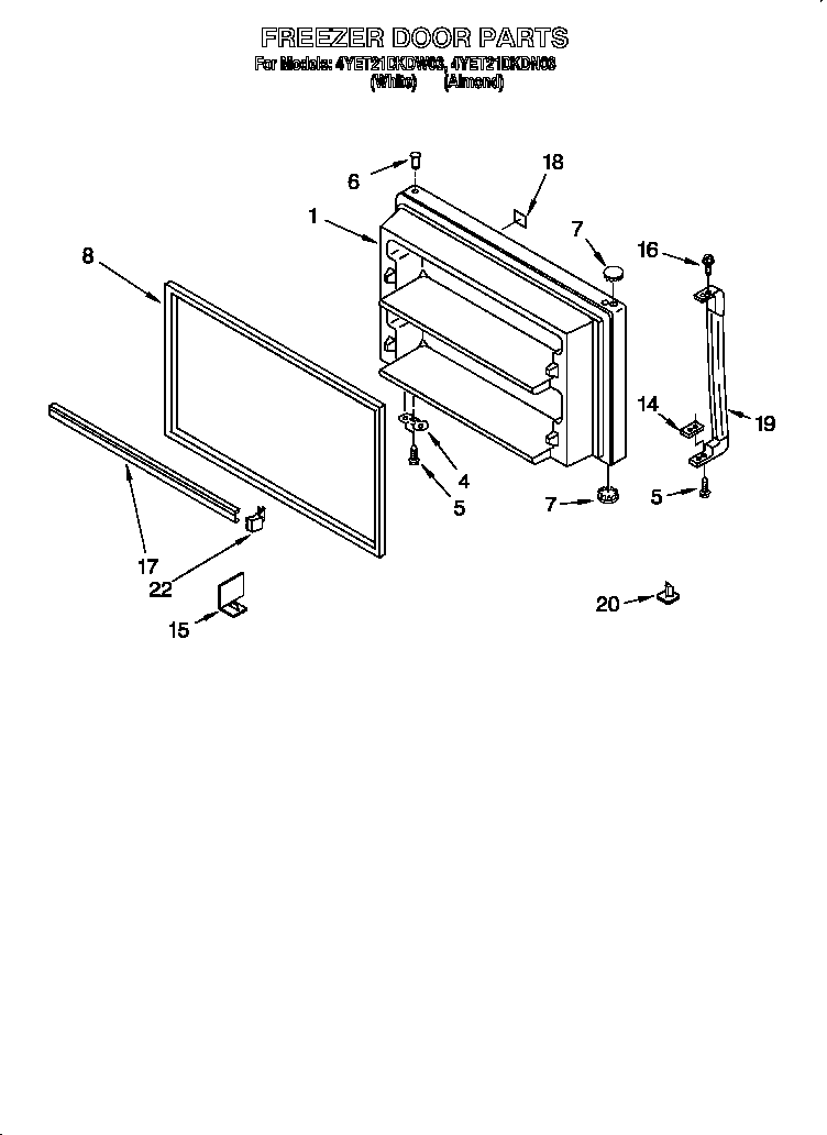 Freezer door