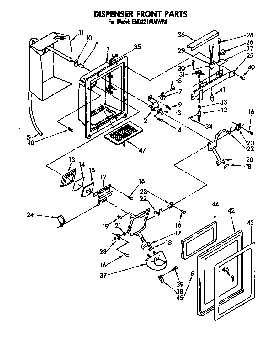 Dispenser front