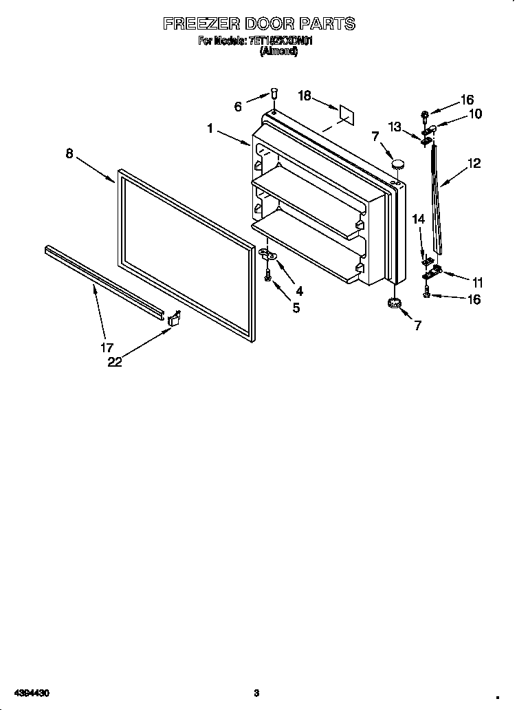 Freezer door