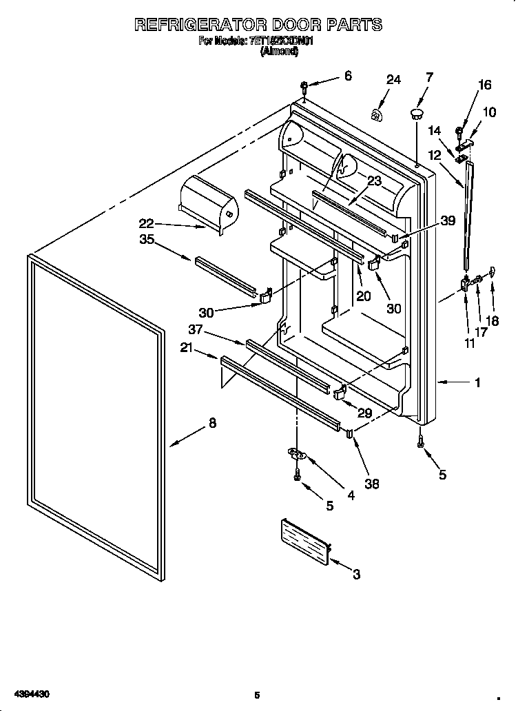 Refrigerator door