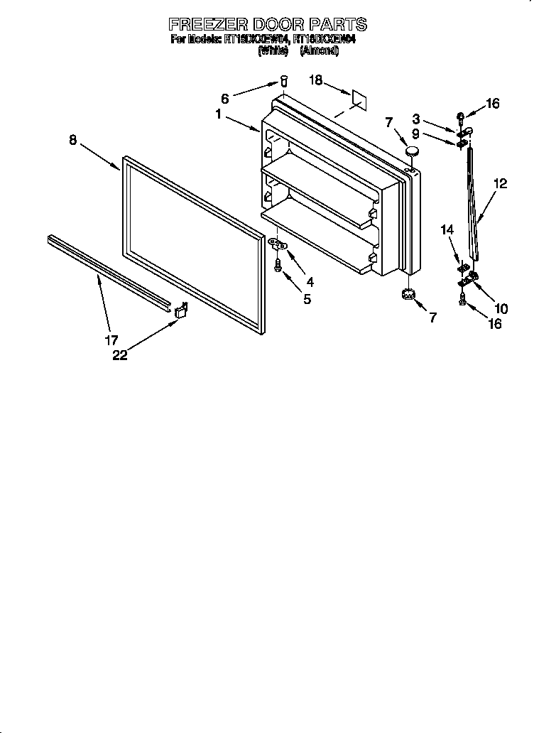 Freezer door