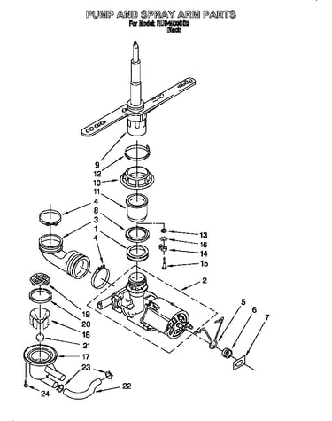 Pump and spray arm