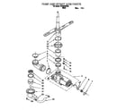 Roper RUD3006DB2 pump and spray arm diagram
