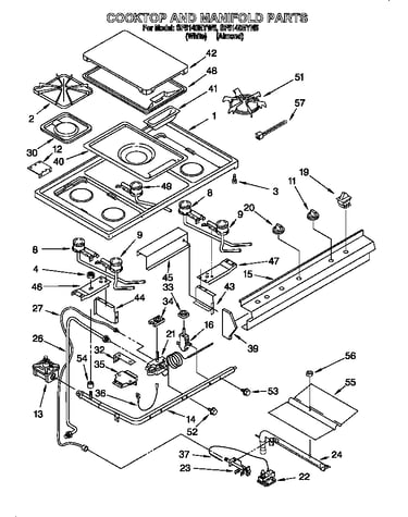 Cooktop and manifold
