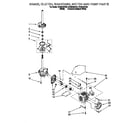 Roper RAS8245EW0 brake, clutch, gearcase, motor and pump diagram