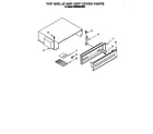KitchenAid KSSS36QDW02 top grille and unit cover diagram
