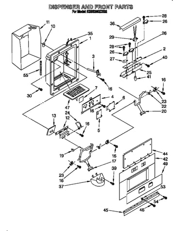 Dispenser and front