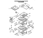 KitchenAid KSSS42QDW02 refrigerator shelf diagram