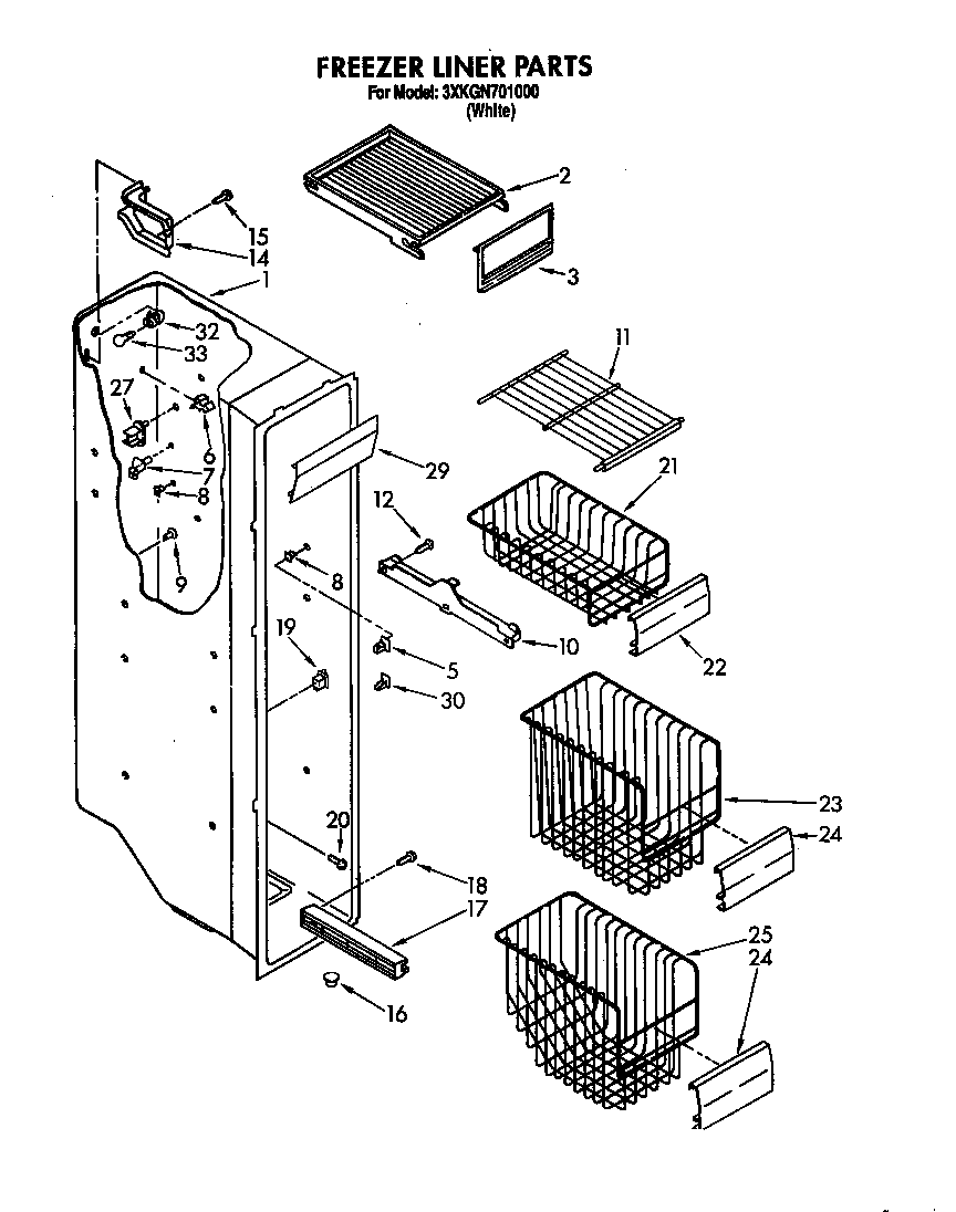 Freezer liner