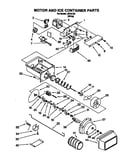 Motor and ice container