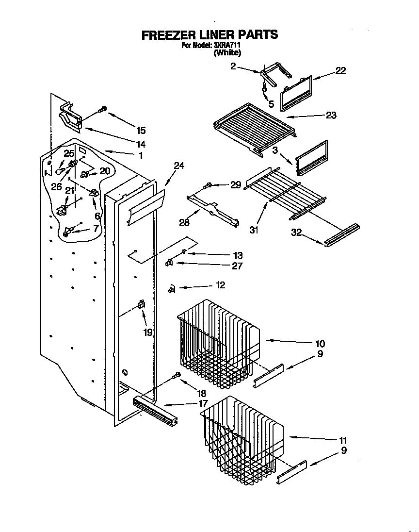 Freezer liner