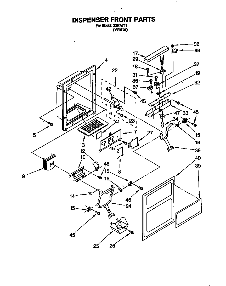 Dispenser front