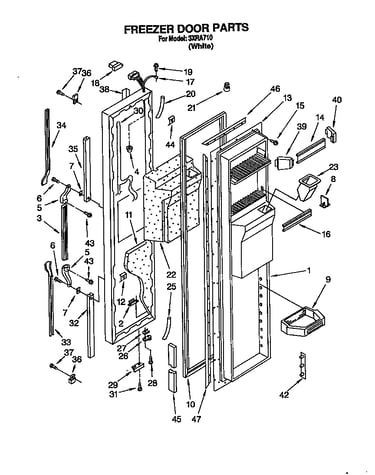 Freezer door