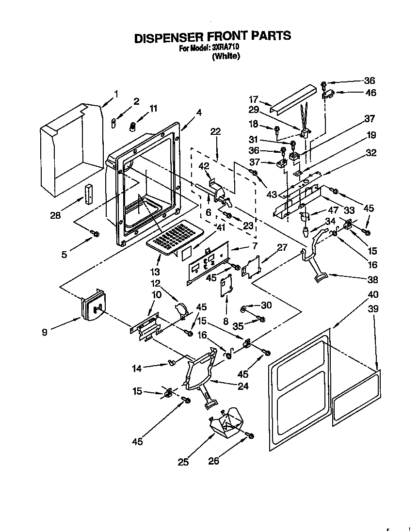 DISPENSER FRONT