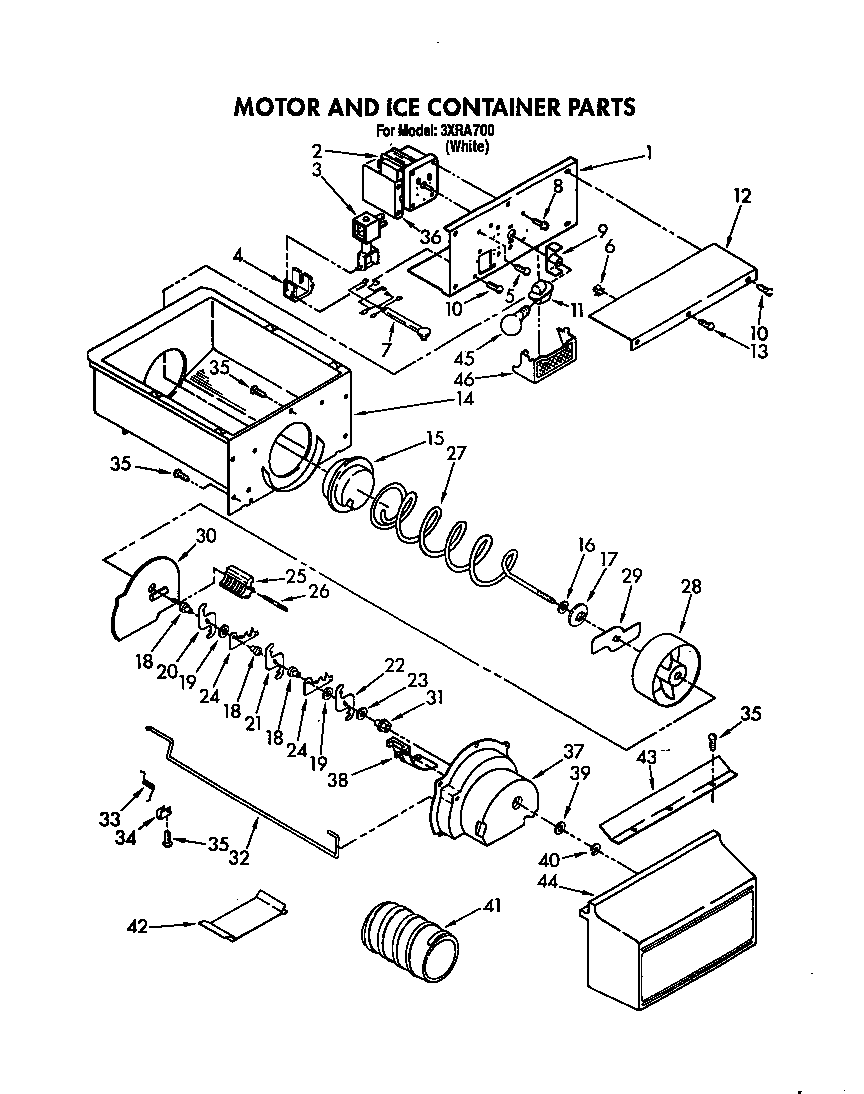 MOTOR AND ICE CONTAINER