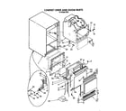 Whirlpool IC5E cabinet liner and door diagram