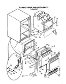 Cabinet liner and door