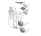 Whirlpool 3XARG498WP00 freezer liner diagram