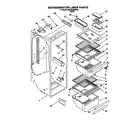 Whirlpool 3XARG496WP00 refrigerator liner diagram