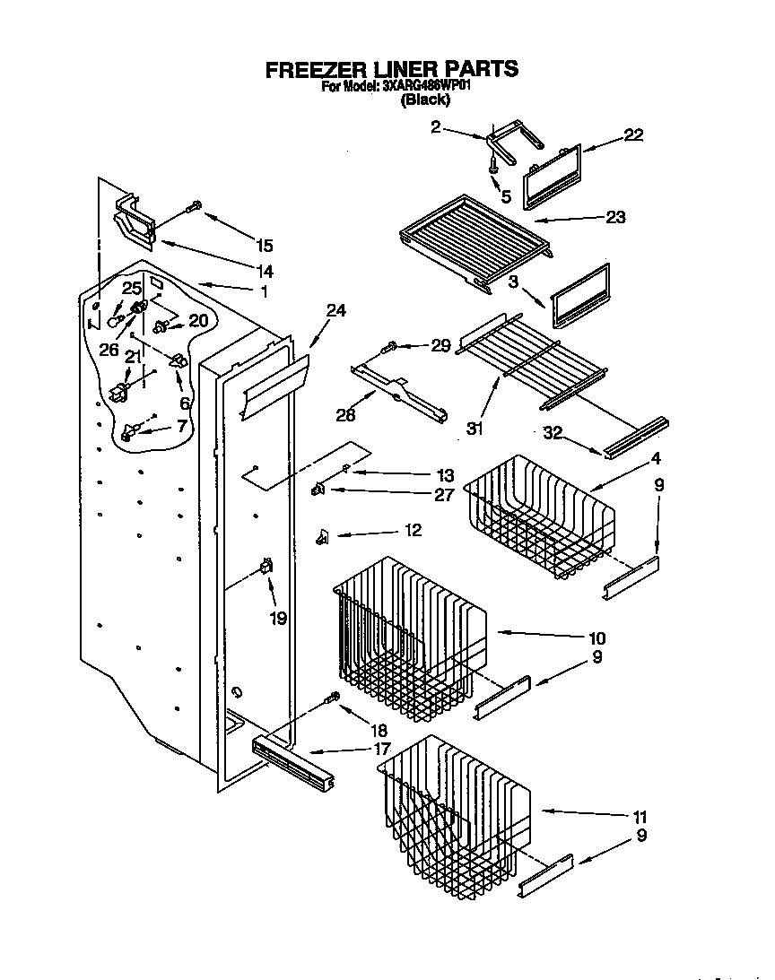 Freezer liner