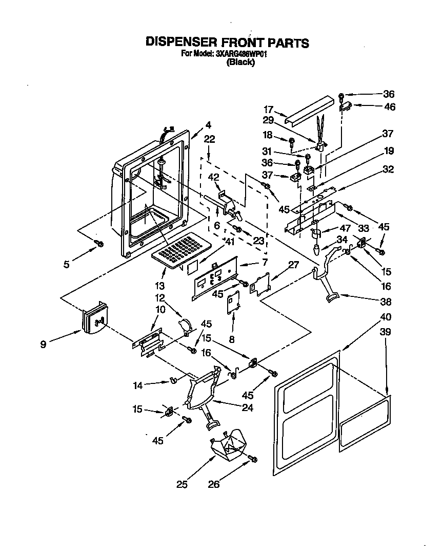 Dispenser front