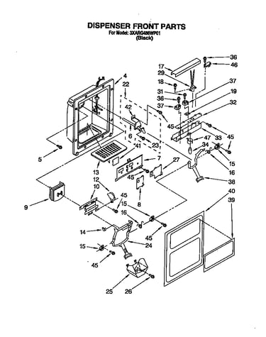 Dispenser front