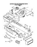 Motor and ice container