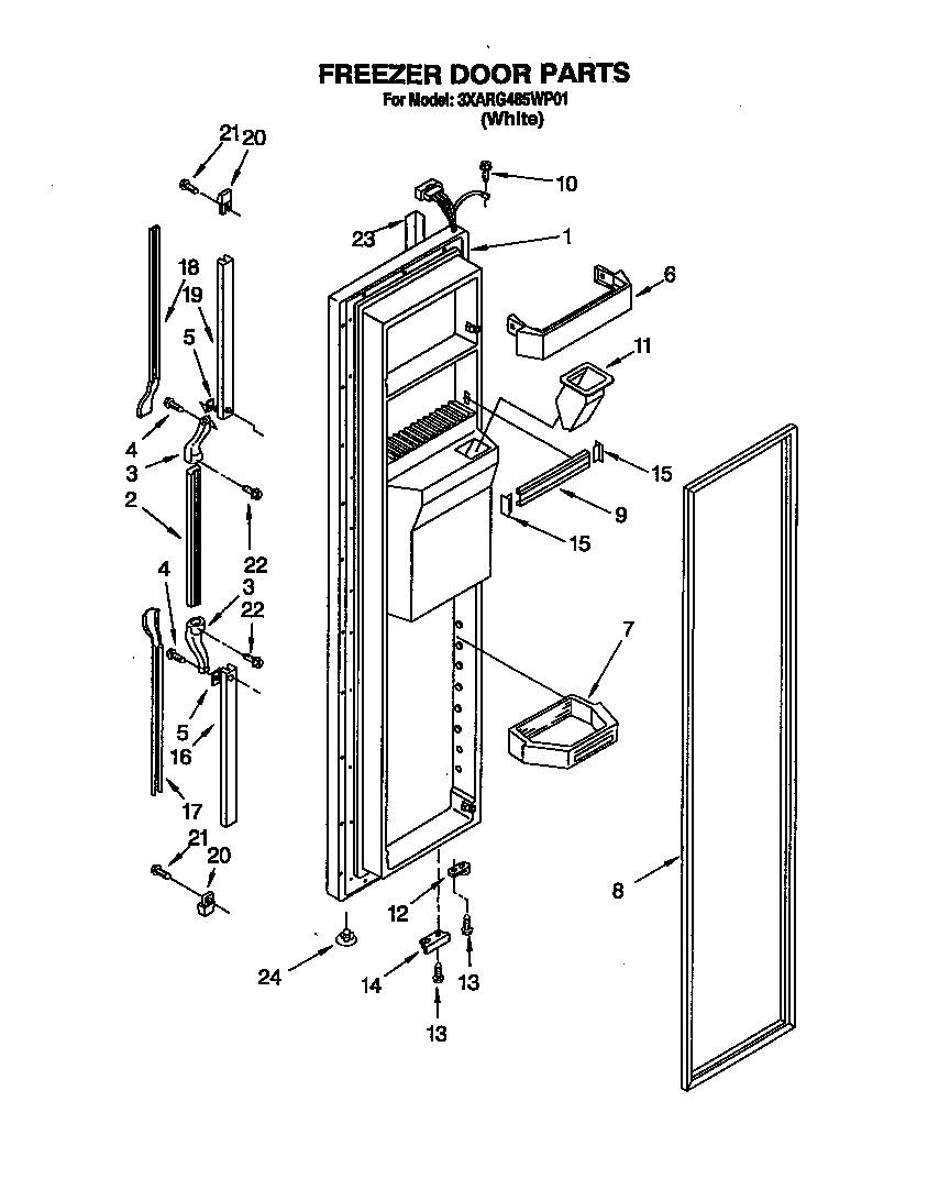 Freezer door