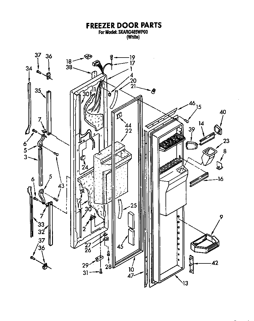 Freezer door