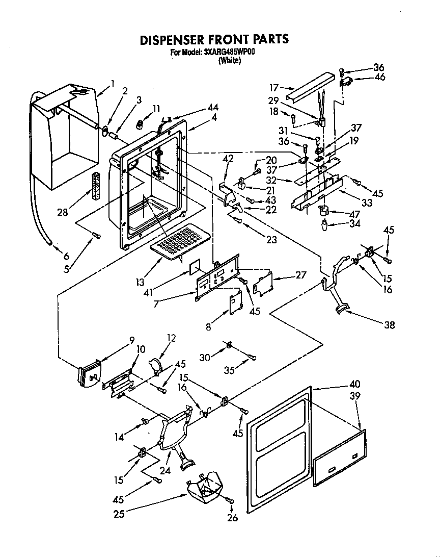 Dispenser front