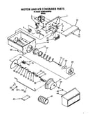 Motor and ice container
