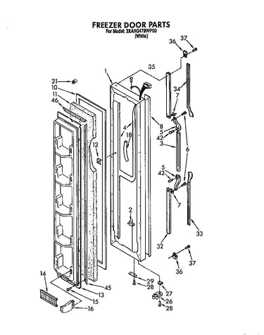 Freezer door