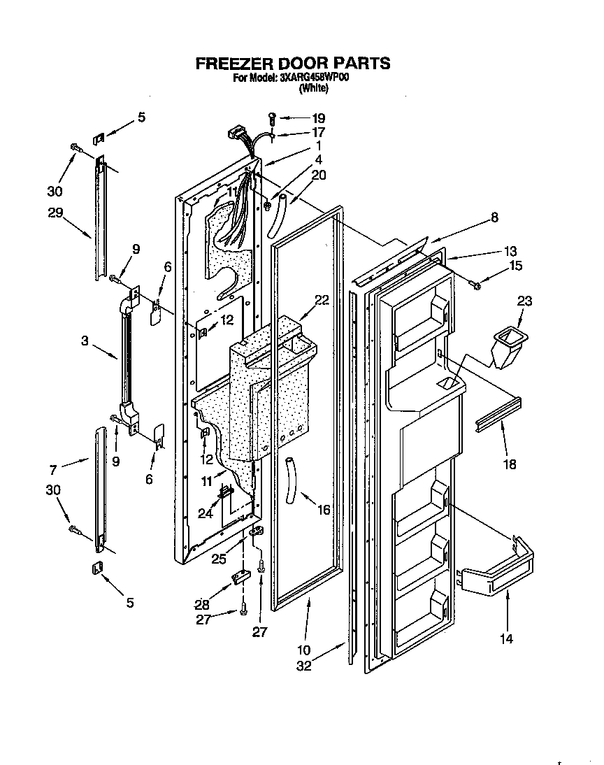 Freezer door