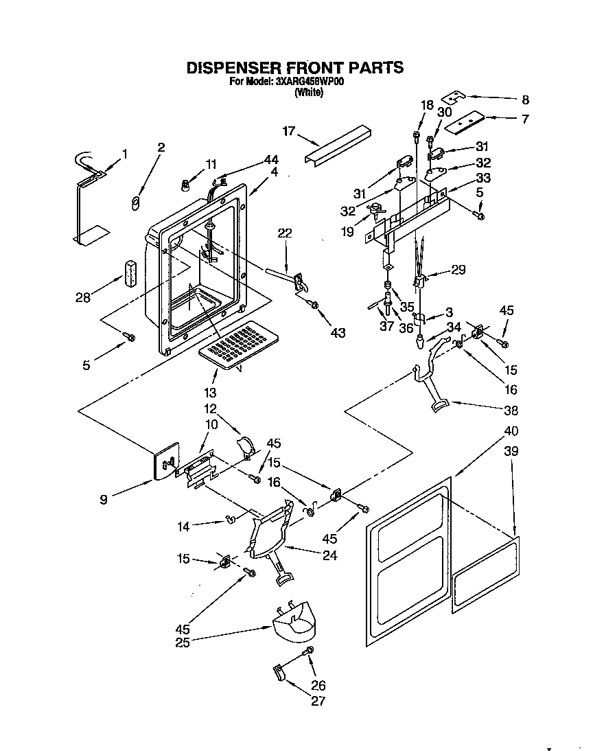 Dispenser front