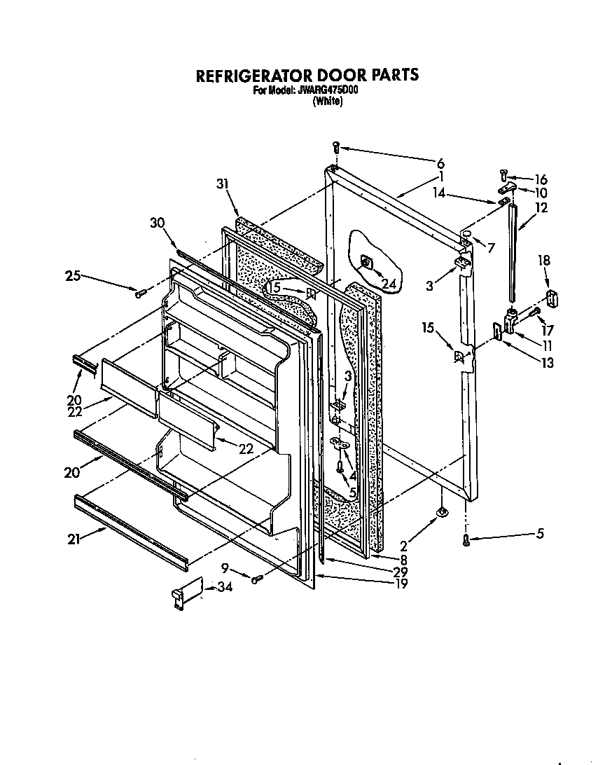Refrigerator door