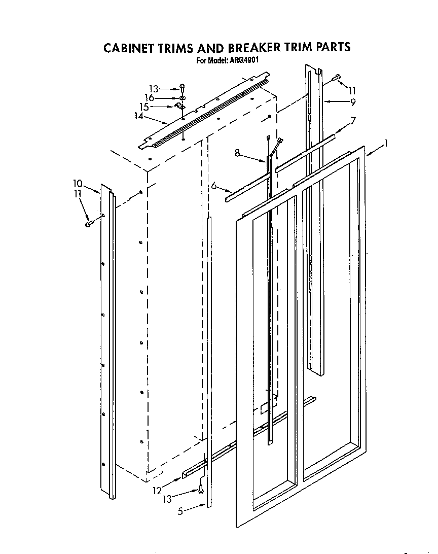 Cabinet trims and breaker trim