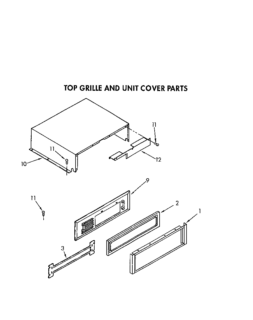 TOP GRILLE AND UNIT COVER