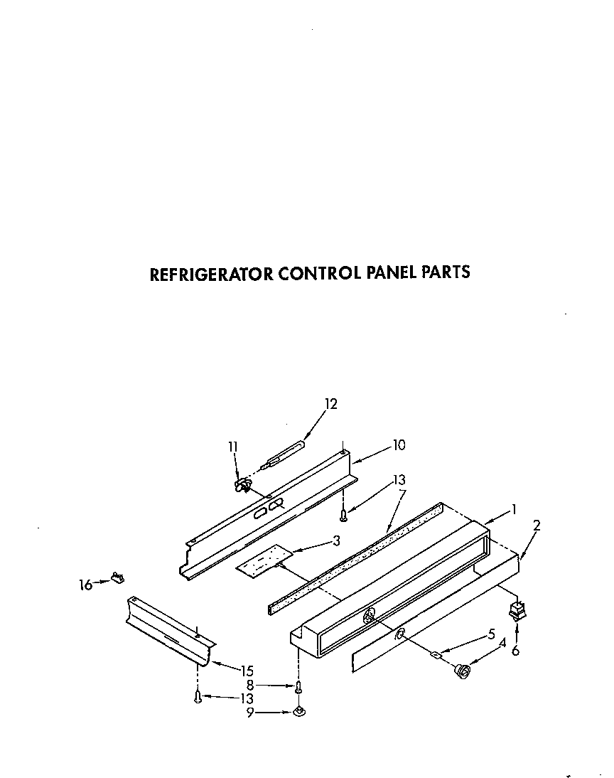 Refrigerator control panel