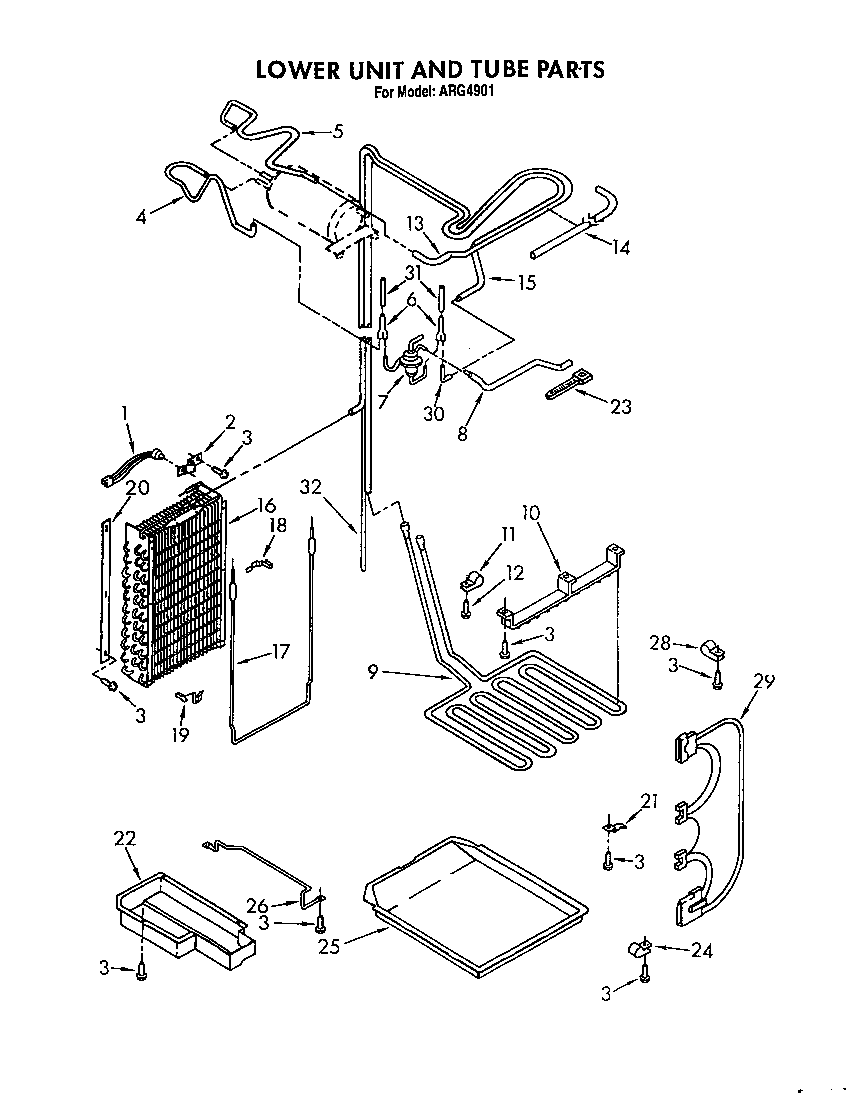 Lower unit and tube