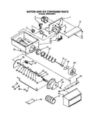 Motor and ice container