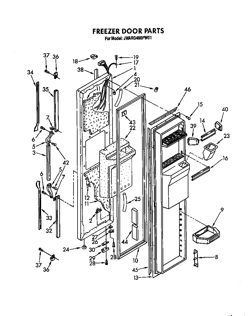 Freezer door