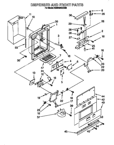 Dispenser and front