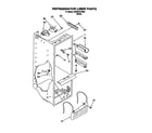 Whirlpool 3XR2727FB00 refrigerator liner diagram