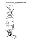 Heater, pump and lower spray arm