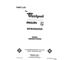 Whirlpool JWARG475WP00 front cover diagram